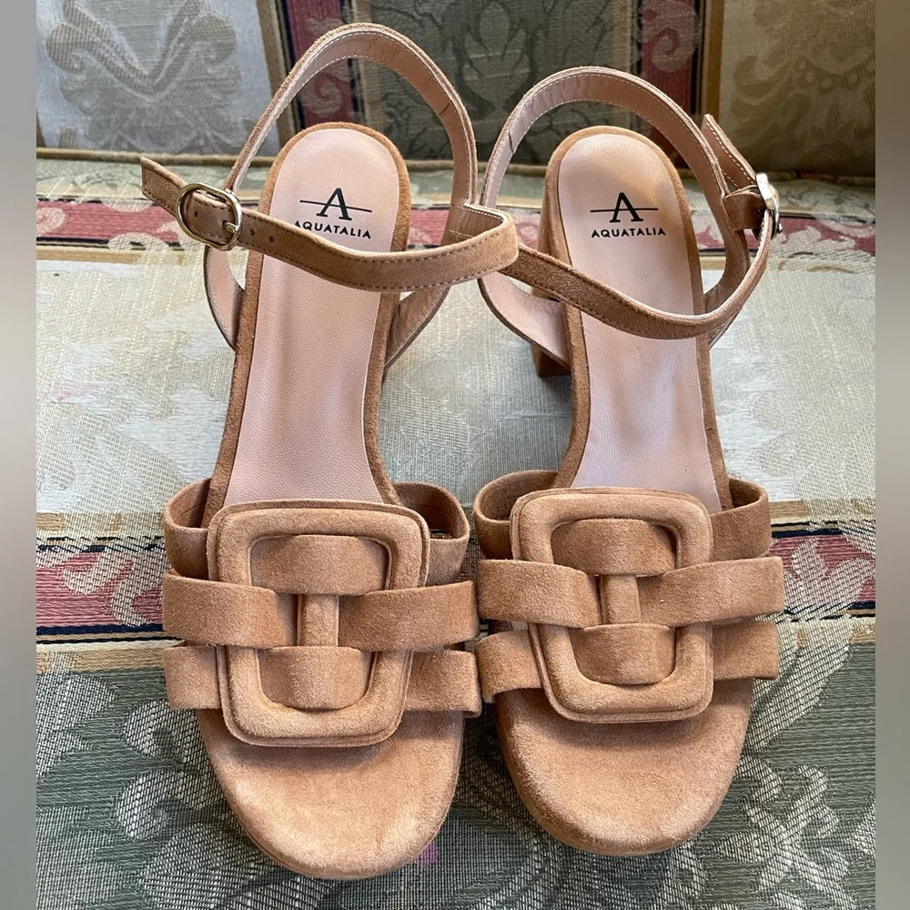 AQUATALIA Micah Suede Platform Sandals. Size 8.5 Women 
S1-17 - Picture 3 of 7